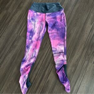 Nike Dri-FIT Leggings - Abstract Pink Purple Pattern - Size L